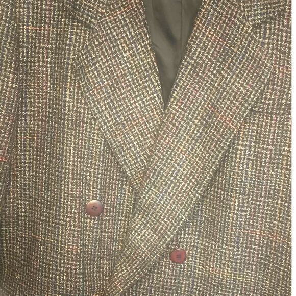 Vintage Norton McNaughton Blazer 16 Gray Wool Double Breasted  Dark Academia - Picture 5 of 8